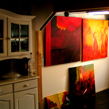 Abstract werk van Leo Adams 