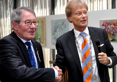 Felicitatie Louis Donkers, na opspelden koninklijke medaille 